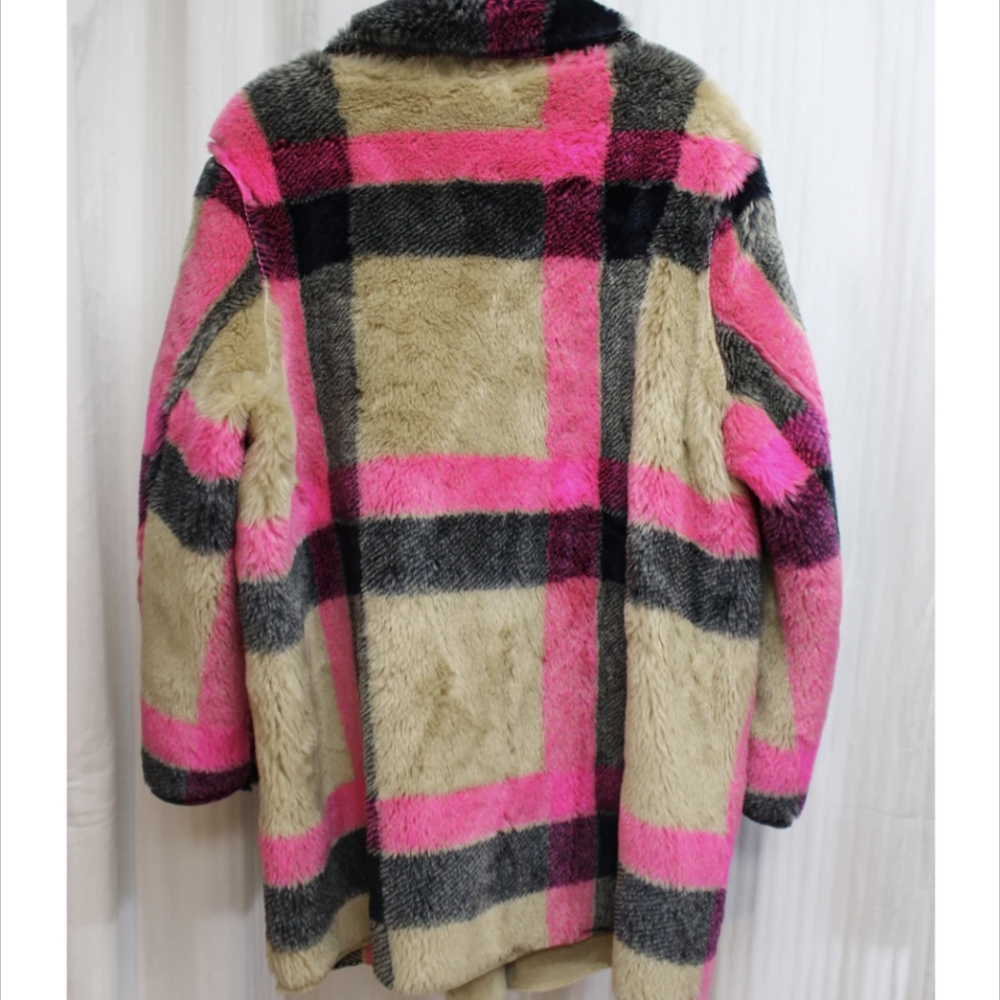 Anthropologie Vilagallo Hot Pink Teddy Coat - Picture 6 of 12